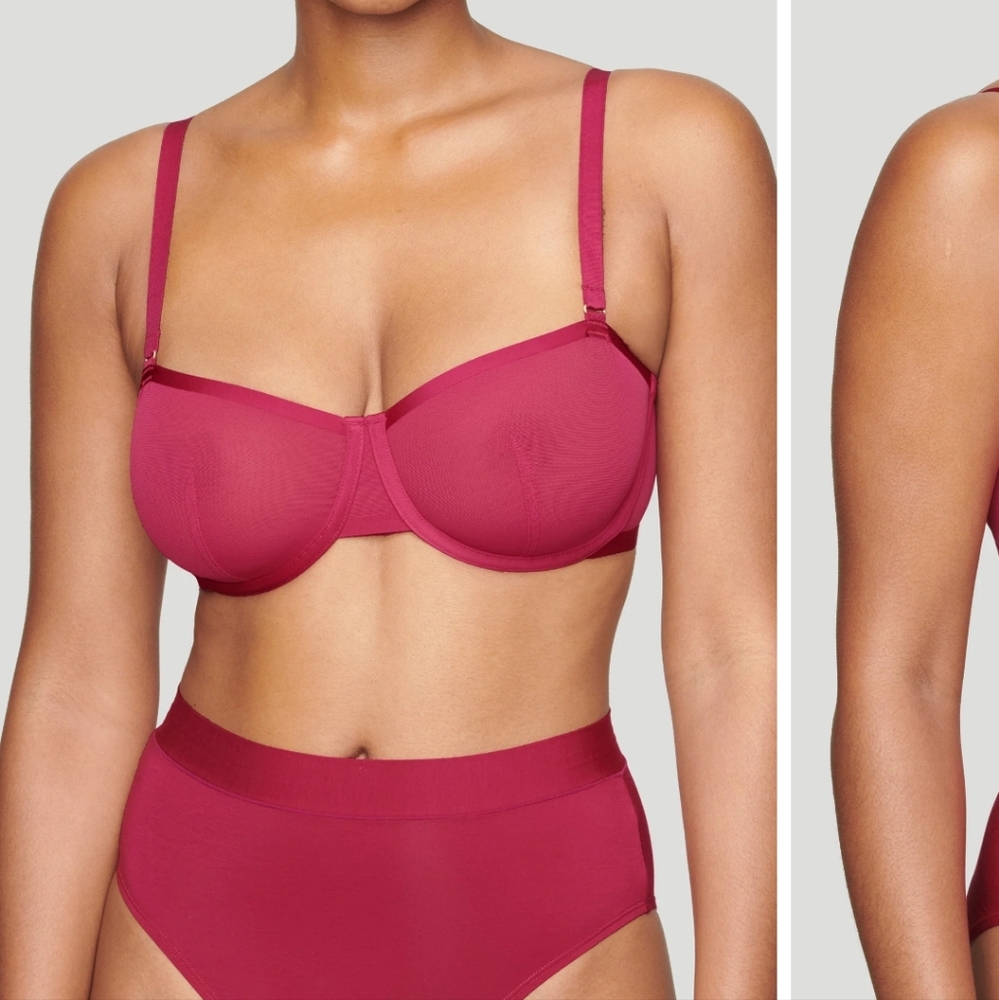 CUUP Balconette- Mesh Bra Mulberry 32D